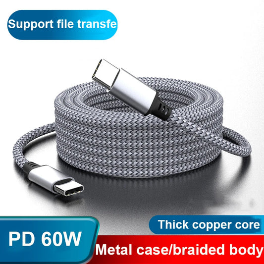 60W USB-C to USB-C Cable – iPhone 15, MacBook, Xiaomi, Samsung