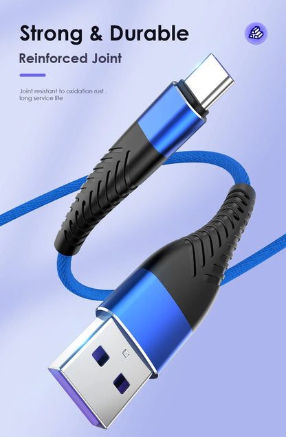 100W 7A USB-C Fast Charging Cable – iPhone, Xiaomi, Huawei, Samsung
