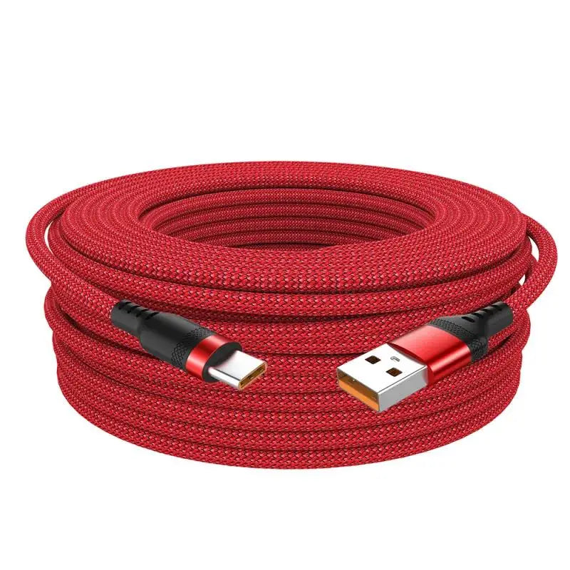 6A Nylon USB-C Fast Charging Cable – Samsung, Huawei, Xiaomi (1–8M)