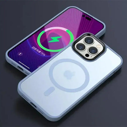 Matte Frosted Magnetic Phone Case for iPhone 15-17 Pro Max | Magsafe Wireless Charging Compatible Soft Cover