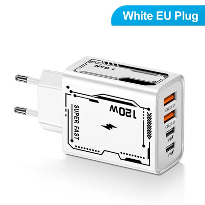 120W USB-C PD Fast Charger – iPhone, Samsung, Xiaomi Quick Charge 3.0