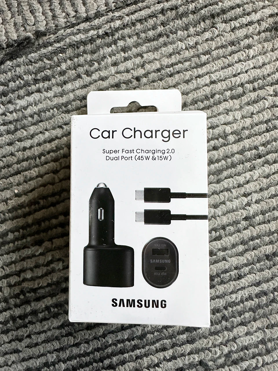 Samsung 60W Dual USB-C Car Charger | Super Fast Charger for Galaxy & Note Series