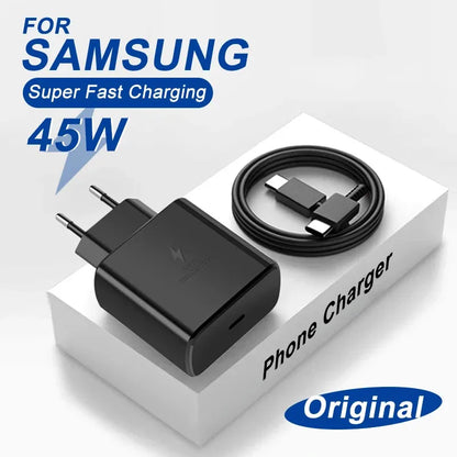 45W PD USB-C Fast Charger – Samsung Galaxy S24/S23/S22/S21/S20 Ultra, S10 Plus