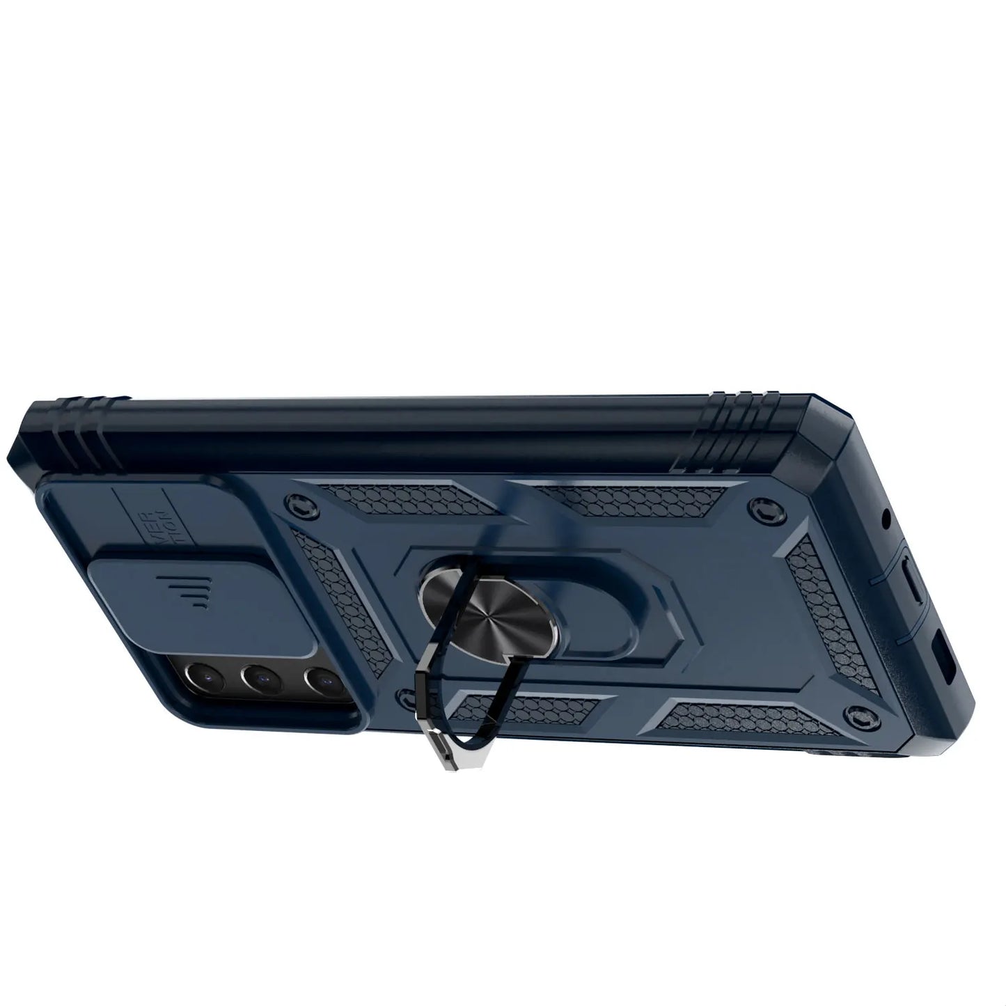 Samsung Galaxy S20 FE 5G Hybrid Rugged Case with Ring Kickstand, Card Slot & Camera Protection