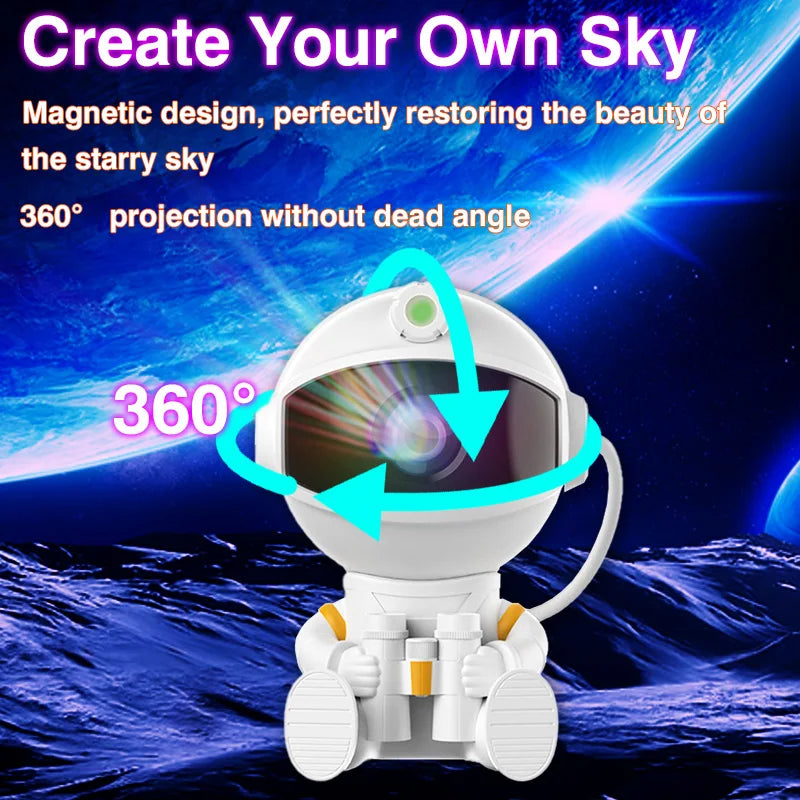 Astronaut Galaxy Projector – LED Starry Night Lamp for Bedroom, Holiday & Kids Gift