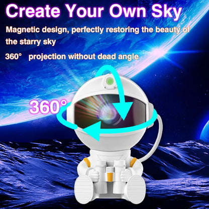 Astronaut Galaxy Projector – LED Starry Night Lamp for Bedroom, Holiday & Kids Gift