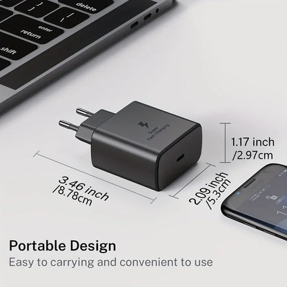 45W PD USB-C Fast Charger – Samsung Galaxy S24/S23/S22/S21/S20 Ultra, S10 Plus
