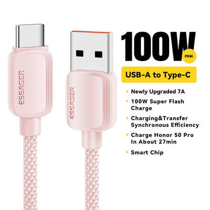 Essager 100W USB-C Cable – Huawei Honor, Xiaomi, OnePlus, Samsung