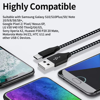 5-Pack USB-A to USB-C Cable – Xiaomi, Huawei, Samsung Fast Charging