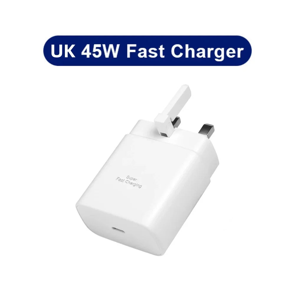 45W PD USB-C Fast Charger – Samsung Galaxy S24/S23/S22/S21/S20 Ultra, S10 Plus