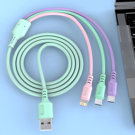 3-in-1 Super Fast Charging Cable – iPhone 15–11, USB-C, Micro USB