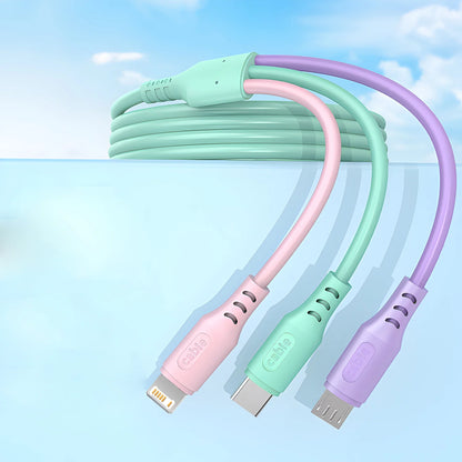 3-in-1 Super Fast Charging Cable – iPhone 15–11, USB-C, Micro USB