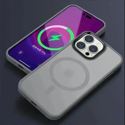 Matte Frosted Magnetic Phone Case for iPhone 15-17 Pro Max | Magsafe Wireless Charging Compatible Soft Cover