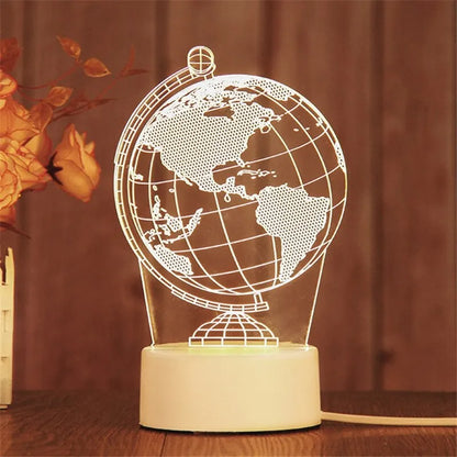 1pc Acrylic LED Night Light – Creative Bedside Table Lamp for Bedroom, Holiday & Gift Décor