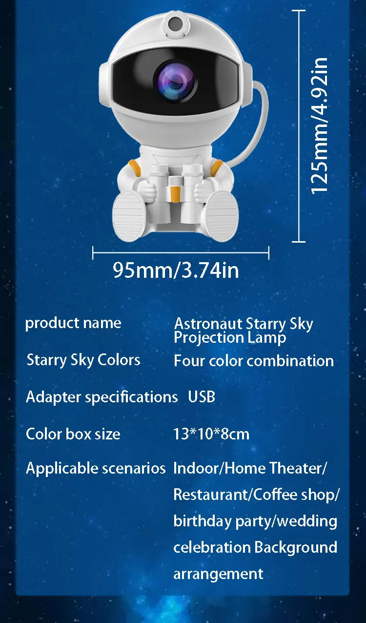 Astronaut Galaxy Projector – LED Starry Night Lamp for Bedroom, Holiday & Kids Gift