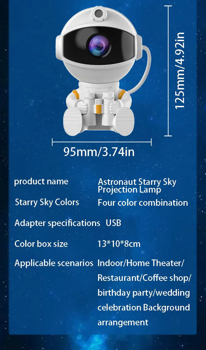 Astronaut Galaxy Projector – LED Starry Night Lamp for Bedroom, Holiday & Kids Gift