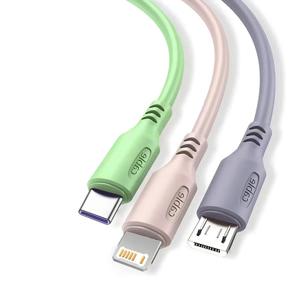 3-in-1 Super Fast Charging Cable – iPhone 15–11, USB-C, Micro USB