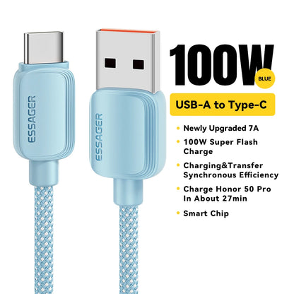 Essager 100W USB-C Cable – Huawei Honor, Xiaomi, OnePlus, Samsung