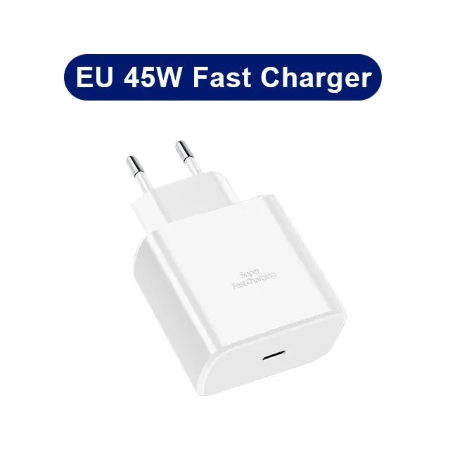 45W PD USB-C Fast Charger – Samsung Galaxy S24/S23/S22/S21/S20 Ultra, S10 Plus