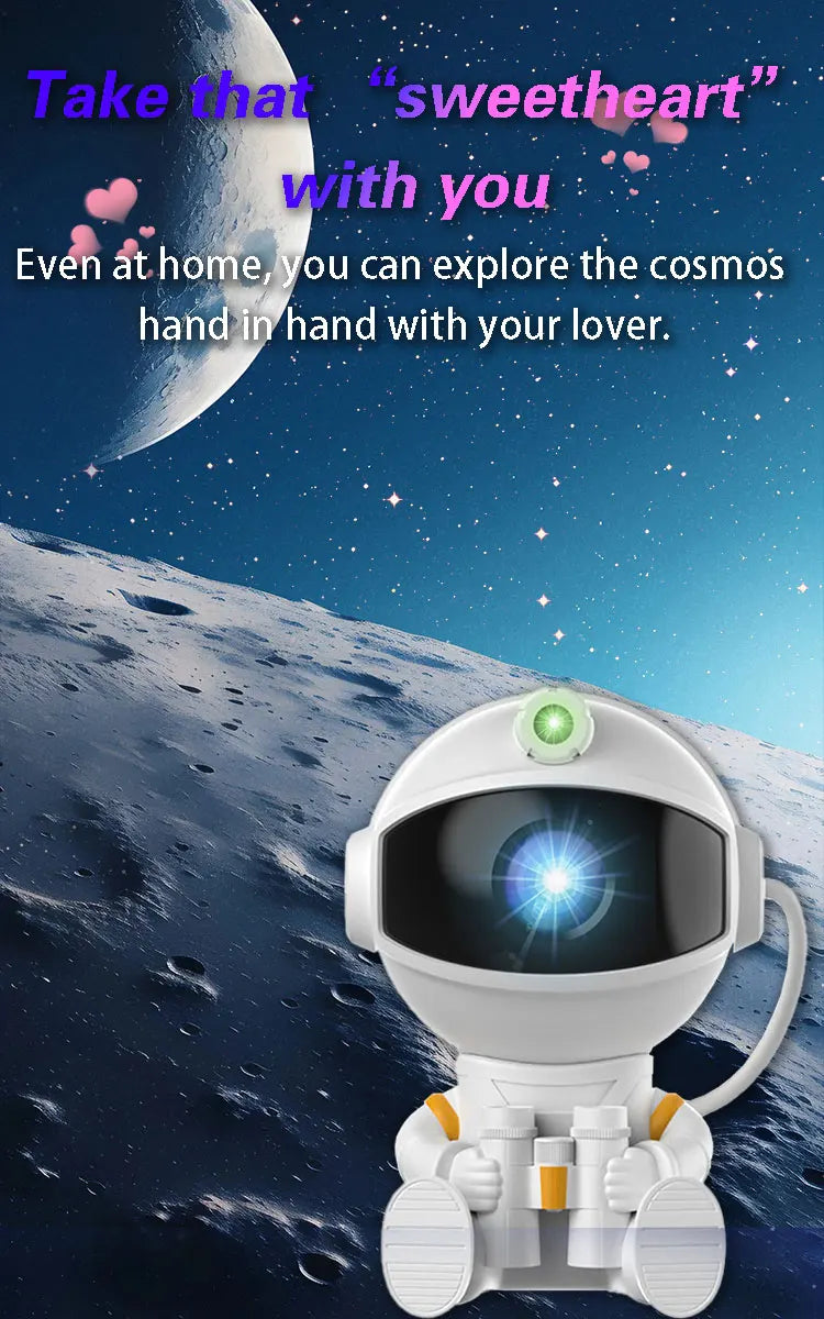 Astronaut Galaxy Projector – LED Starry Night Lamp for Bedroom, Holiday & Kids Gift