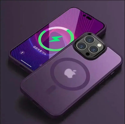 Matte Frosted Magnetic Phone Case for iPhone 15-17 Pro Max | Magsafe Wireless Charging Compatible Soft Cover