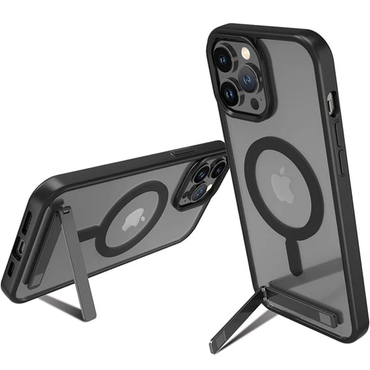 Magnetic iPhone Case with Kickstand – Protective Cover for iPhone 11–16 Pro Max & Plus