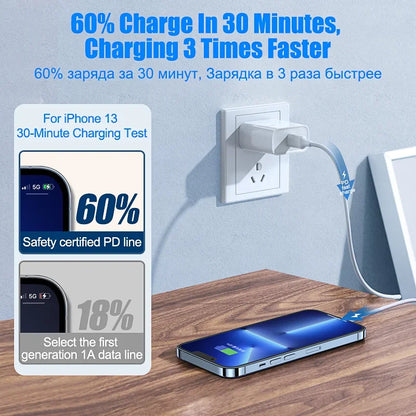 40W PD USB-C Fast Charger Cable – iPhone 16/15/14/13/12/11 & iPad