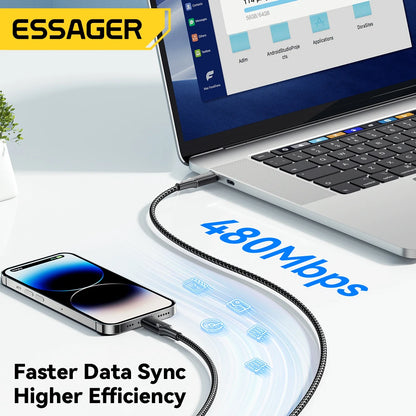 Essager 29W USB-C to Lightning Cable – iPhone 14–8 & iPad, MacBook