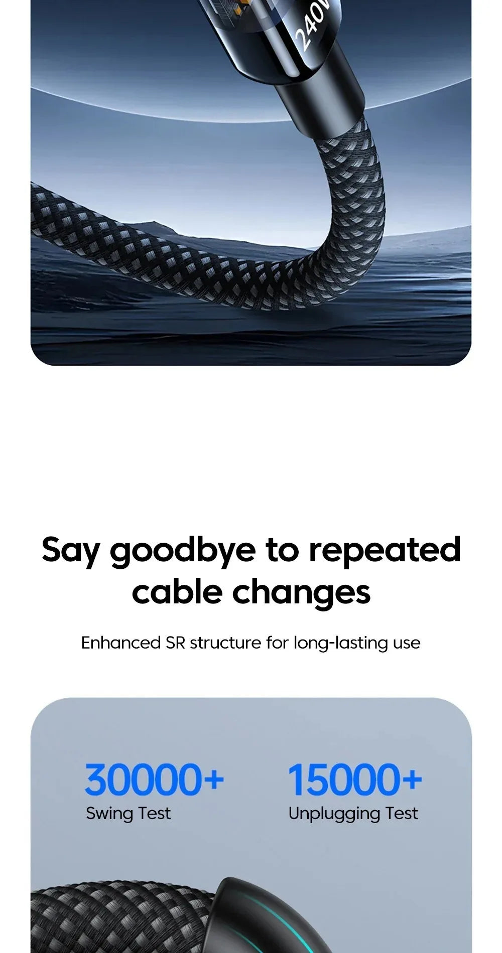 240W USB to USB-C Fast Charging Cable – Samsung, Xiaomi, Huawei, OPPO