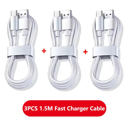 3-Pack 100W USB-C Fast Charging Cable – 6A Quick Charge