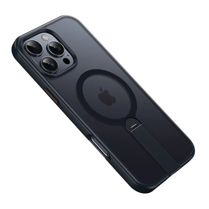 360° Hidden Metal Stand Magnetic Case for iPhone 12–16 Pro Max & Plus – MagSafe Compatible