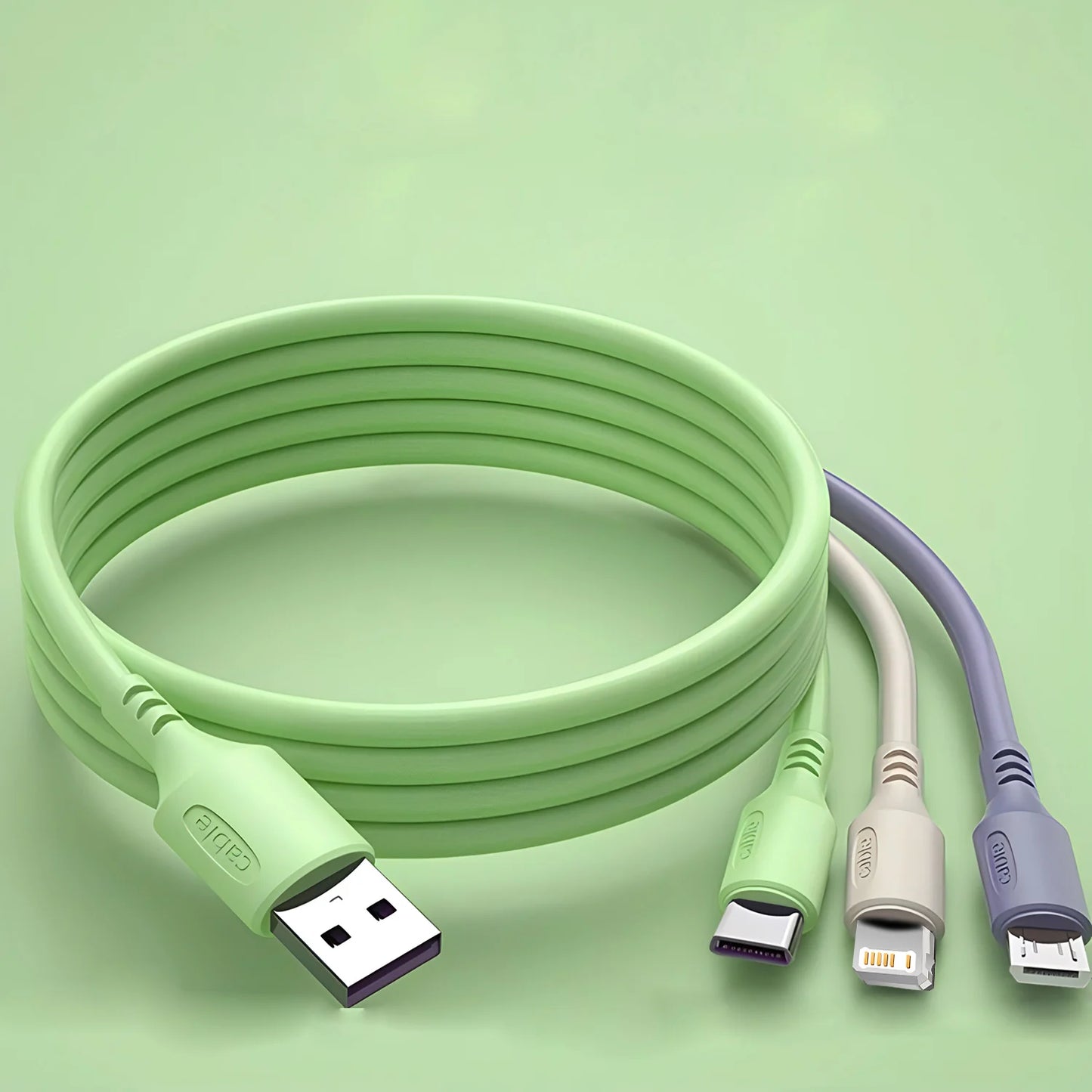 3-in-1 Super Fast Charging Cable – iPhone 15–11, USB-C, Micro USB