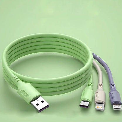 3-in-1 Super Fast Charging Cable – iPhone 15–11, USB-C, Micro USB