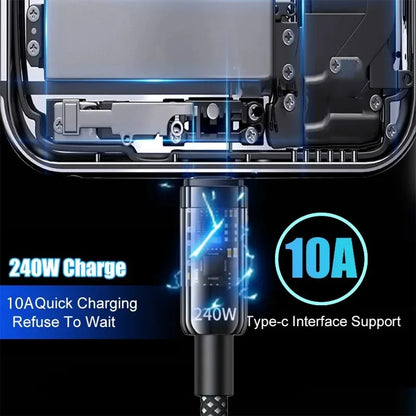 240W USB to USB-C Fast Charging Cable – Samsung, Xiaomi, Huawei, OPPO