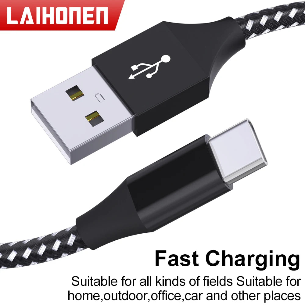 5-Pack USB-A to USB-C Cable – Xiaomi, Huawei, Samsung Fast Charging