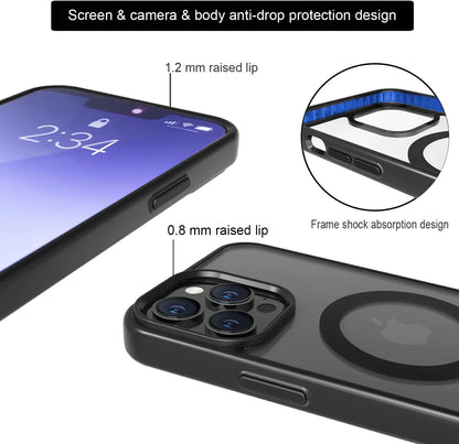 Magnetic iPhone Case with Kickstand – Protective Cover for iPhone 11–16 Pro Max & Plus