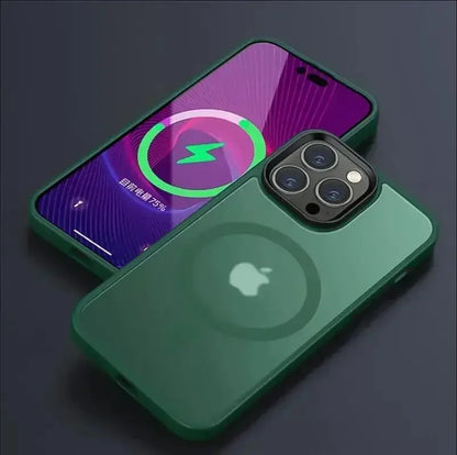 Matte Frosted Magnetic Phone Case for iPhone 15-17 Pro Max | Magsafe Wireless Charging Compatible Soft Cover