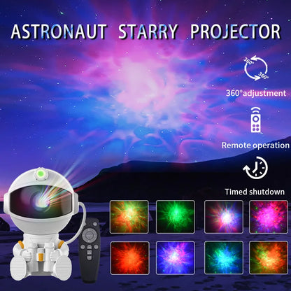 Astronaut Galaxy Projector – LED Starry Night Lamp for Bedroom, Holiday & Kids Gift