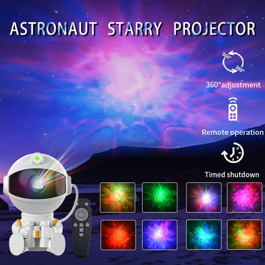 Astronaut Galaxy Projector – LED Starry Night Lamp for Bedroom, Holiday & Kids Gift