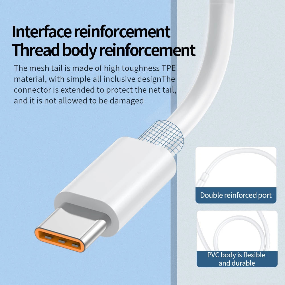 100W USB-C Fast Charge Cable – Huawei P40/P30, Xiaomi, OnePlus, Redmi