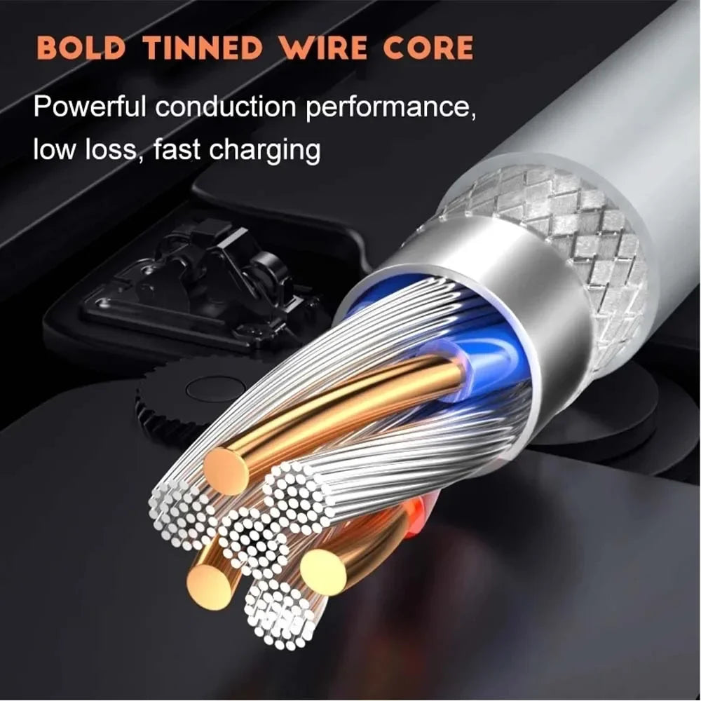 3-Pack 100W USB-C Fast Charging Cable – 6A Quick Charge