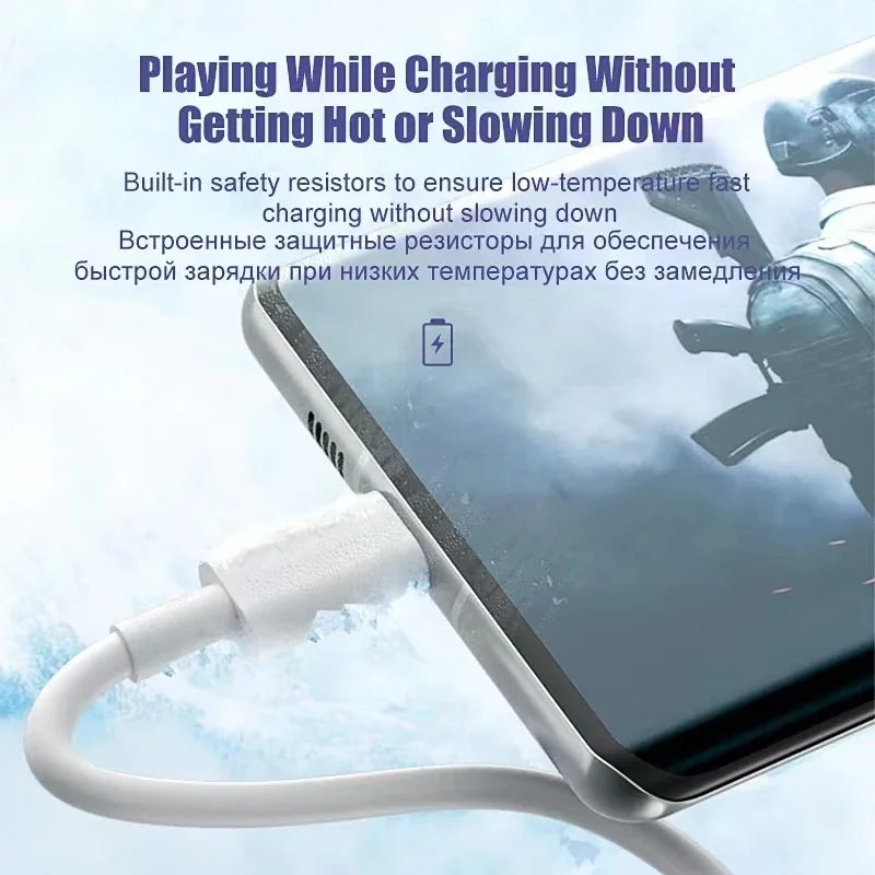 3-Pack 100W USB-C Fast Charging Cable – 6A Quick Charge