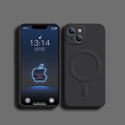 Magsafe Magnetic Liquid Silicone iPhone Case – Wireless Charging, Soft Back Cover for iPhone 11–16 Pro Max & Mini
