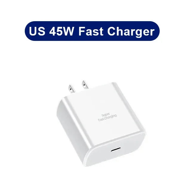 45W PD USB-C Fast Charger – Samsung Galaxy S24/S23/S22/S21/S20 Ultra, S10 Plus